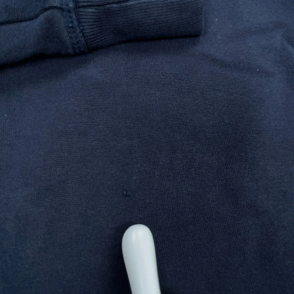Banana Republic Sweater Men Medium Blue Knit‎ Sweatshirt Quarter Zip Navy Thin *